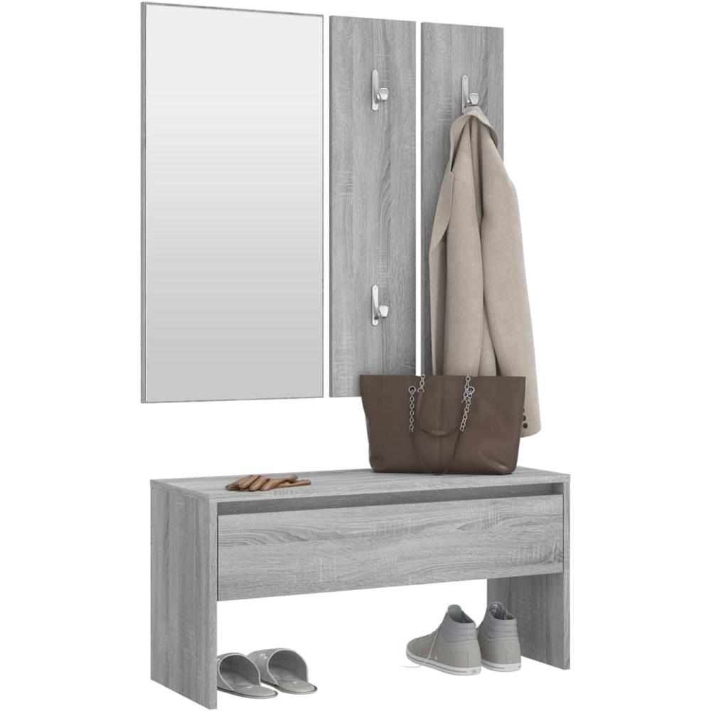 Set Di Mobili Da Corridoio Grigio Sonoma In Legno Multistrato - Foto 2