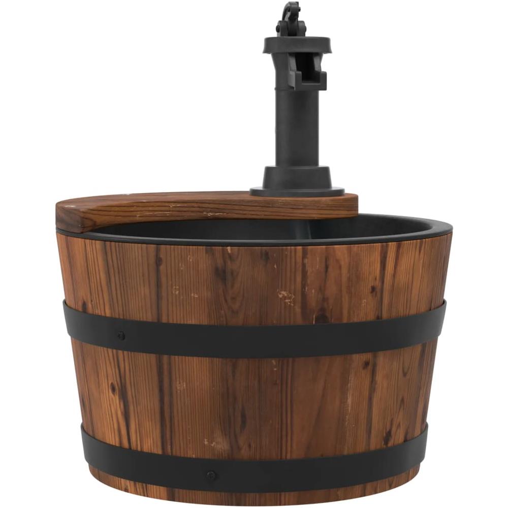 Fontana D'acqua Con Pompa 28x28x34,5 Cm Legno Massello Di Abete - Foto 2