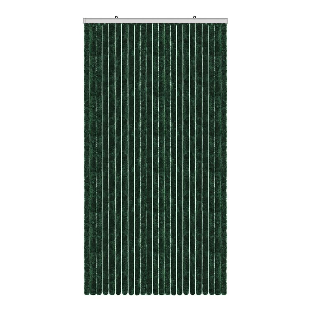 Tenda Antimosca Antirumore Caduta Pannello Porta Finestra Casa In Ciniglia 100x220 Verde - Foto 1