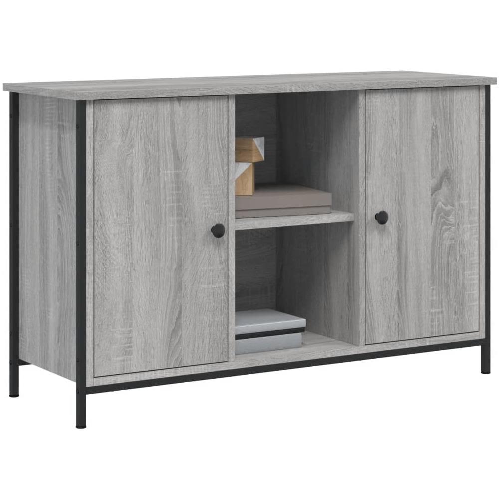 Mobile Tv Grigio Sonoma 100x35x65 Cm In Legno Multistrato - Foto 3