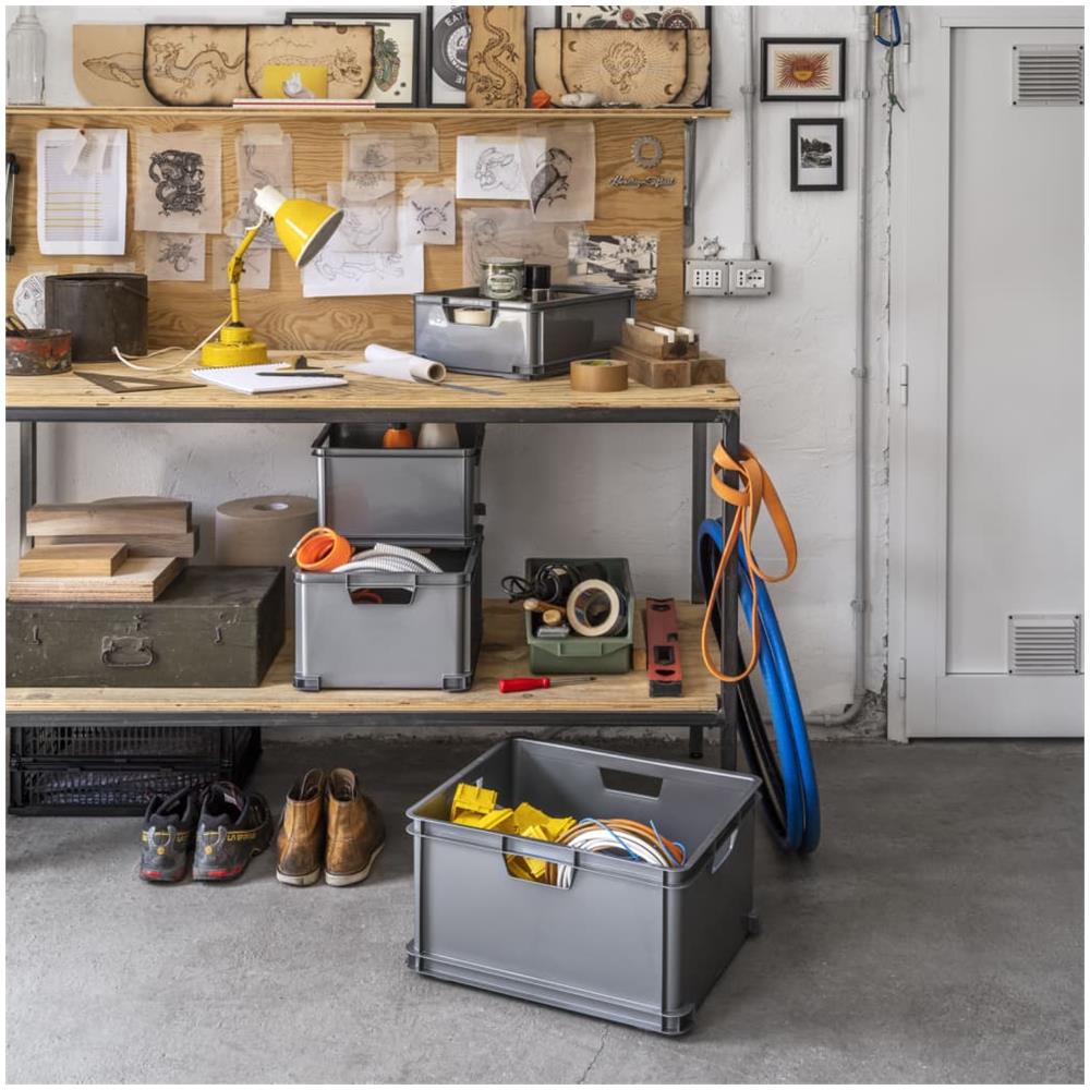 Scatola Portaoggetti Unibox Xl 60l Grigia - Foto 1