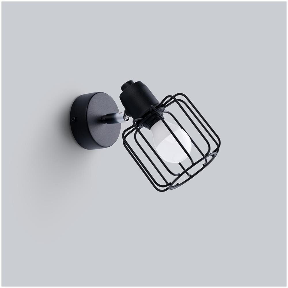 Lampada Da Parete Beluci 1 Nero Sl. 1114 - Moderno Lampade Da Parete Nero 18x14x15 Cm - Foto 2