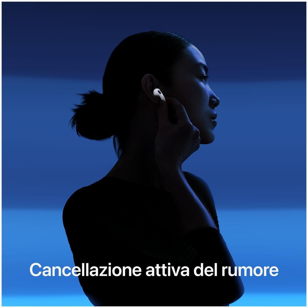 AirPods 4 con Cancellazione Attiva del Rumore - Auricolari Wireless con Chip H2, Audio Adattivo e Custodia USB-C - Bianco - Foto 9