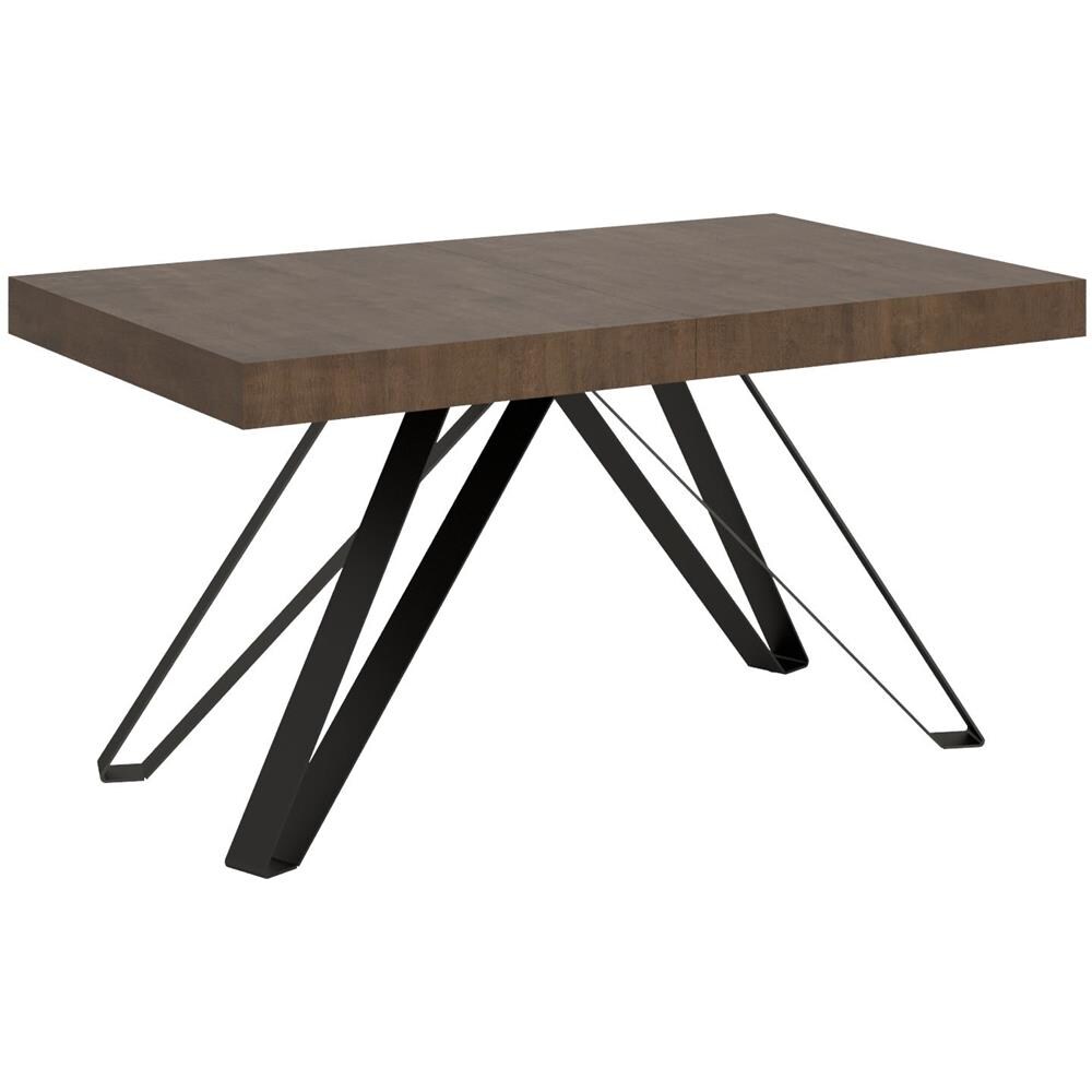 Tavolo allungabile 90x160/420 cm Terium noce gambe antracite - Foto 1