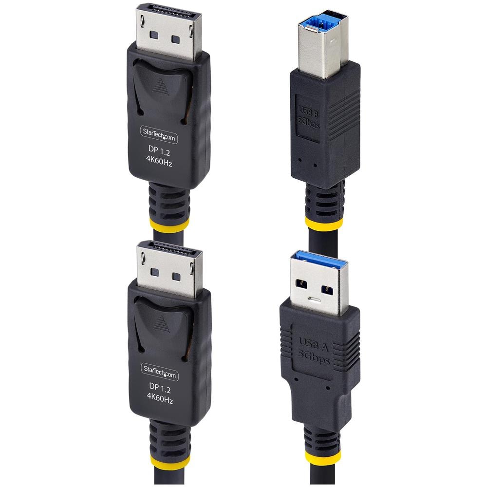 Cavo KVM DisplayPort e USB 5Gbps da 1,8m, Cavo Combinato DP 1.2 4K 60Hz e USB-A 3.0 per Switch KVM - Foto 2