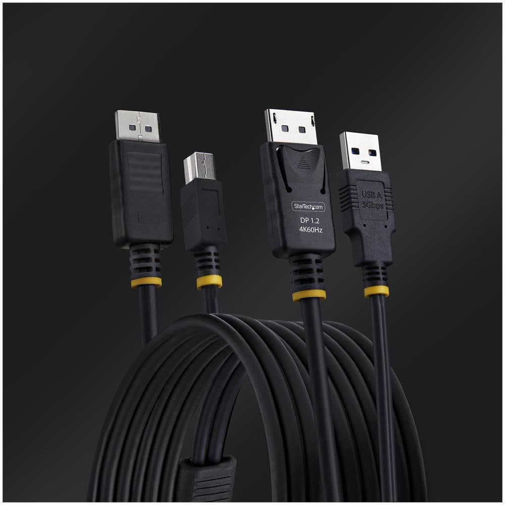 Cavo KVM DisplayPort e USB 5Gbps da 1,8m, Cavo Combinato DP 1.2 4K 60Hz e USB-A 3.0 per Switch KVM - Foto 5