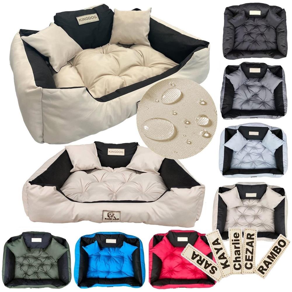 130x105 cm KINGDOG Cuccia per cani impermeabile personalizzabile Beige - Foto 1