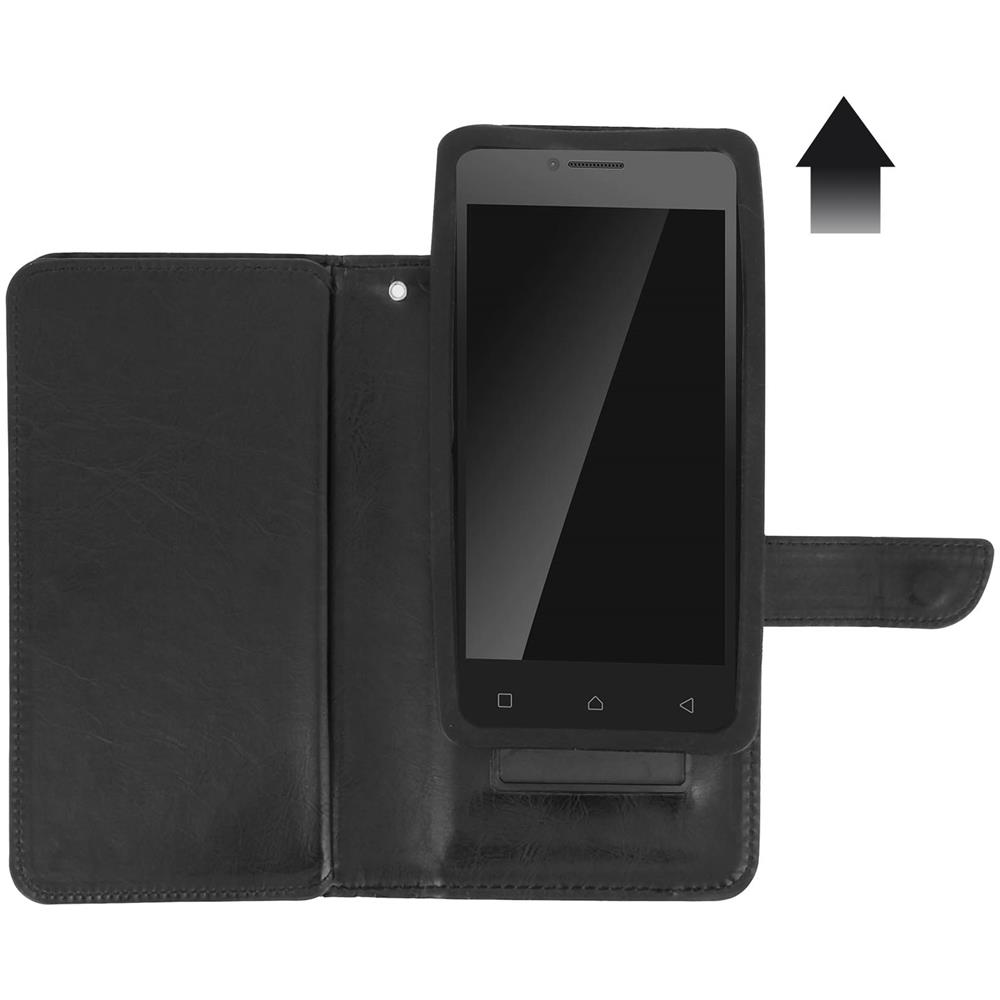 Custodia A Libro Universale Smartphone 6 Portacarte Nero Taglia Xxl - Foto 10