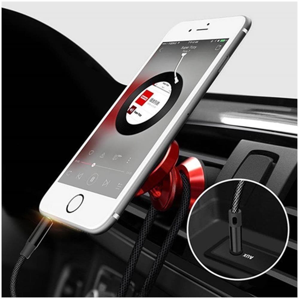 Cavo Audio 2 In 1 Connettore Iphone + Jack Verso Jack Macdodo Nero - Foto 9