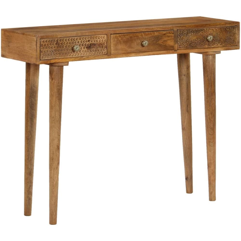 Tavolo Consolle In Legno Massello Di Mango 102x30x79 Cm - Foto 1