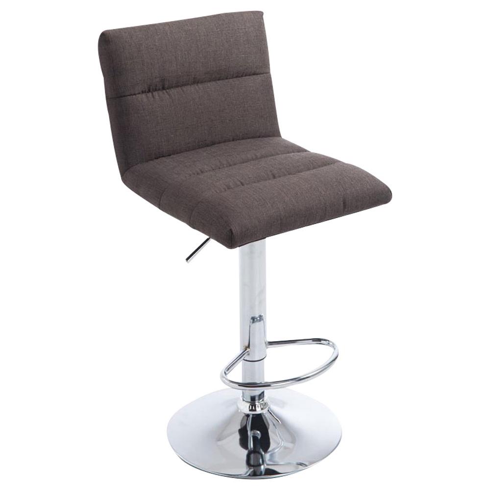 Sgabello Bar Limerick In Tessuto I Sedia Cucina Girevole 360° E Regolabile 84-105 CM I Sgabello Imbottito In Metallo Con Poggiapiedi Grigio Scuro - Foto 1