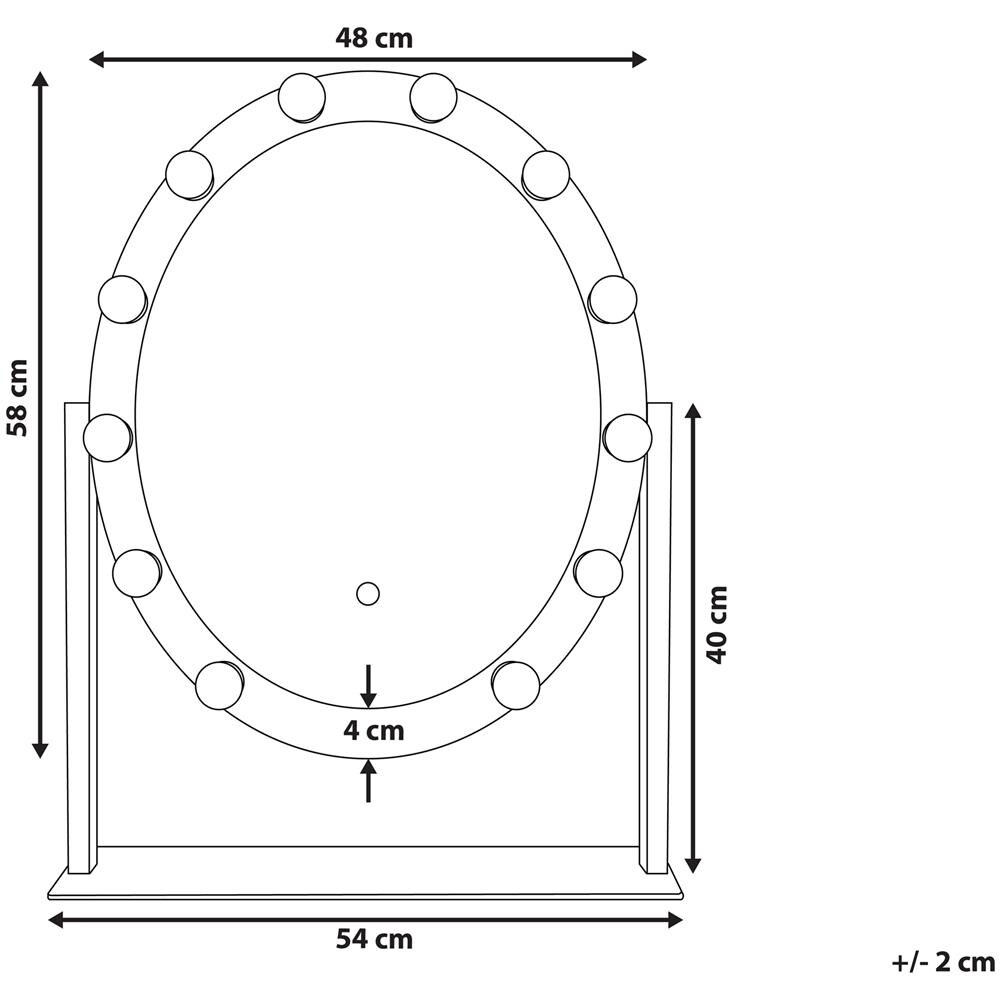 Specchio A Led Bianco 50 X 60 Cm Rostrenen - Foto 2
