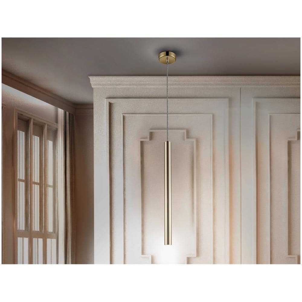 Lampada A Sospensione A Led Integrata In Oro - Foto 1