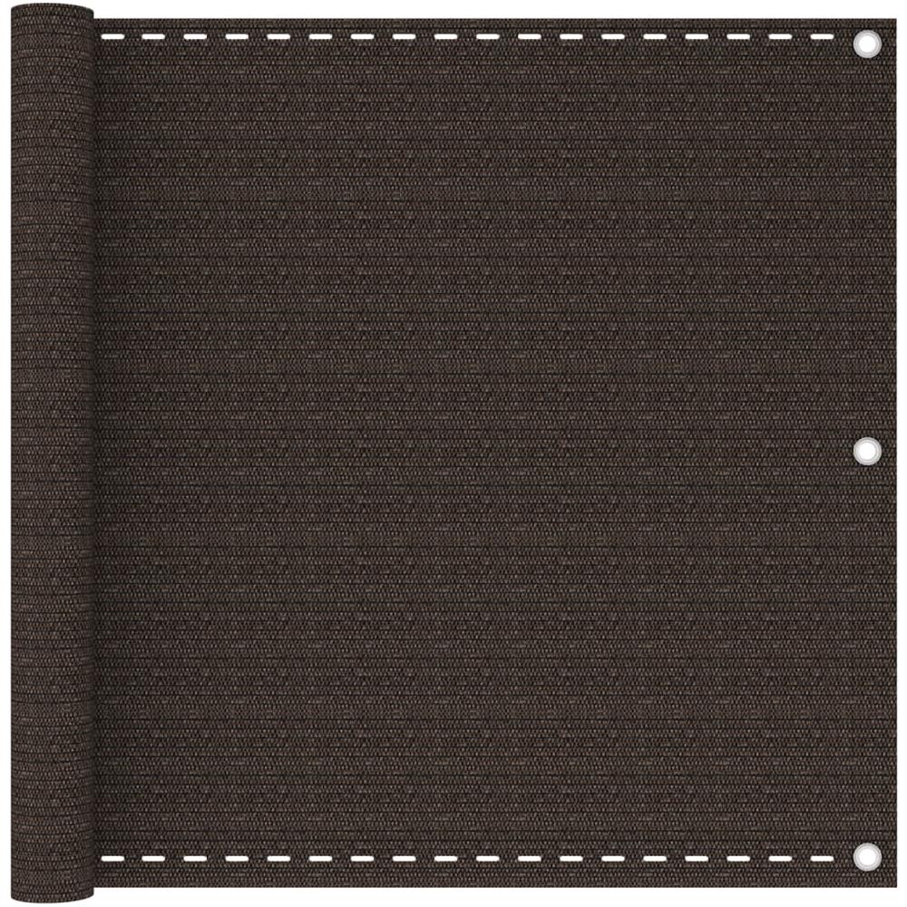 Schermo Frangivista per Balcone Marrone 90x500 cm in HDPE - Foto 1