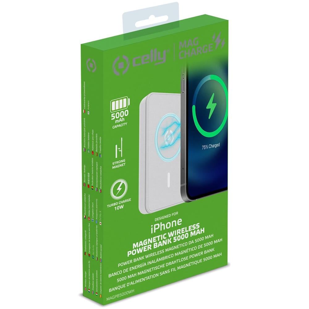 MagSafe Wireless Powerbank 5000mah Bianco - Foto 5