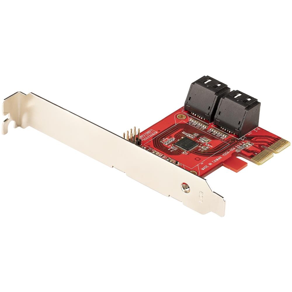 Scheda PCIe SATA - Scheda di Espansione PCIe SATA a 4 porte 6 Gbps - Staffa a Profilo Basso /Alto - ASM1062 senza RAID - Convertitore PCI Express SATA per SSD /HDD - Foto 1