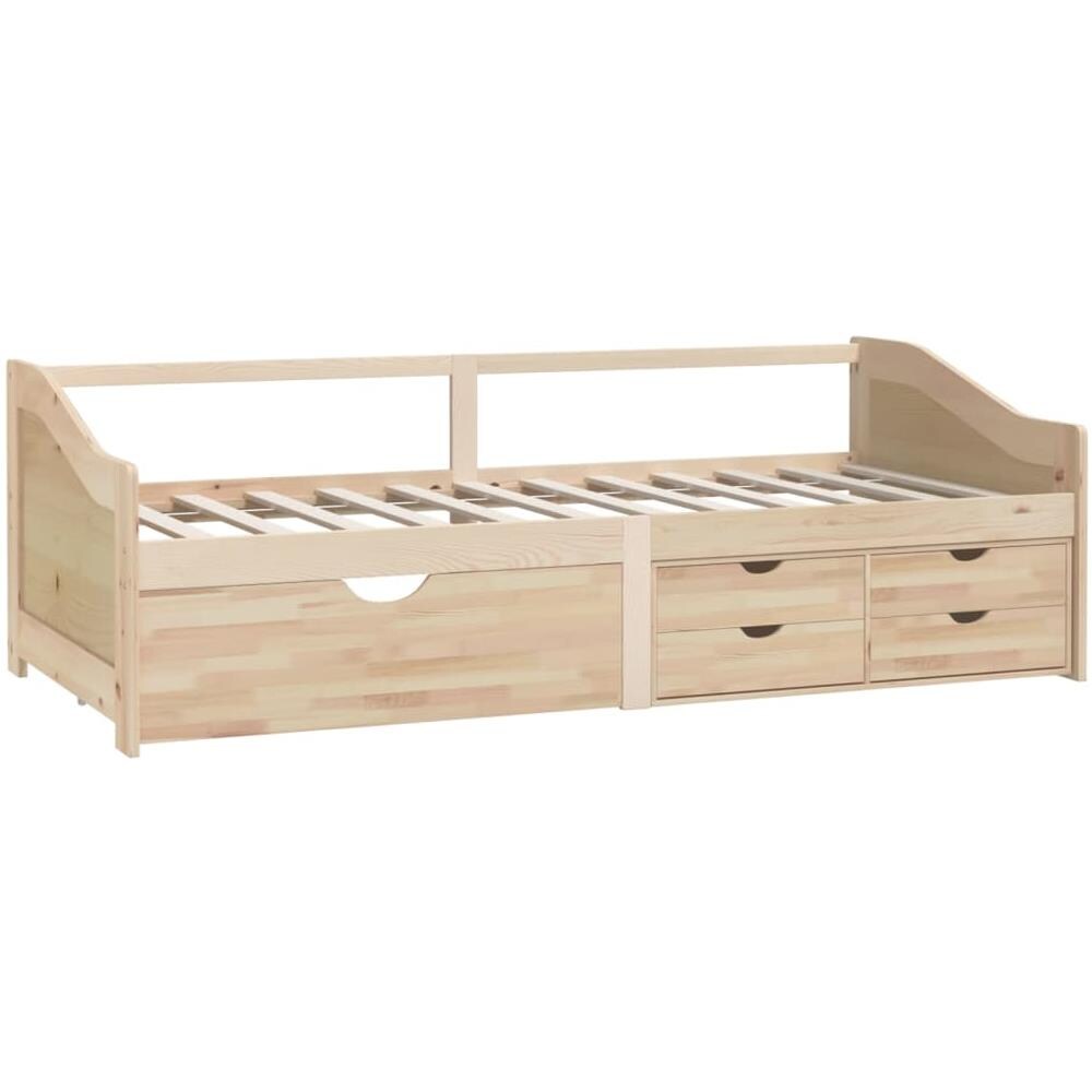 Divano Letto 3 Posti con Cassetti in Pino Massello 90x200cm - Foto 3