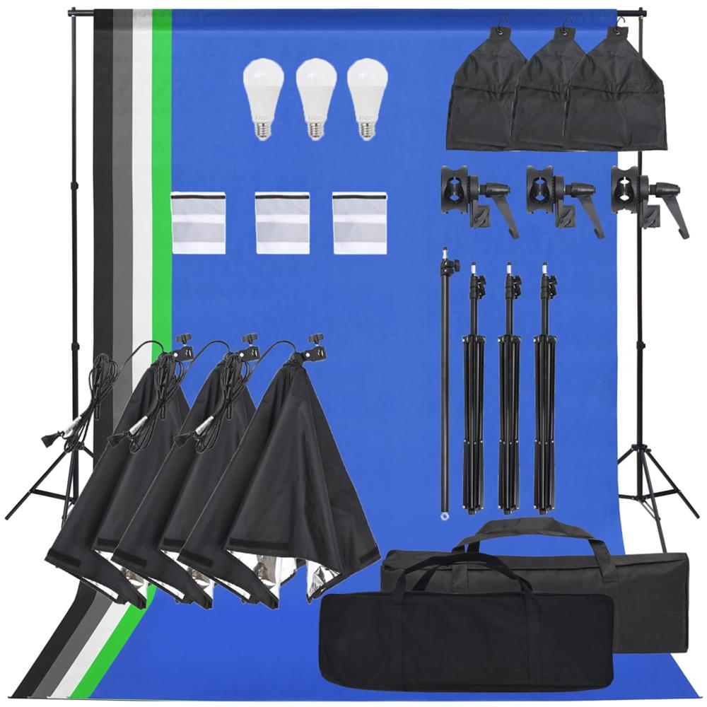 Kit Per Studio Fotografico Con Set Di Luci E Fondale - Foto 1