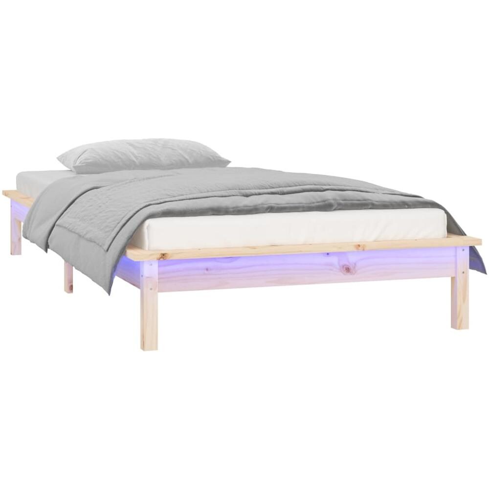 Giroletto con LED 90x190 cm Single in Legno Massello - Foto 3