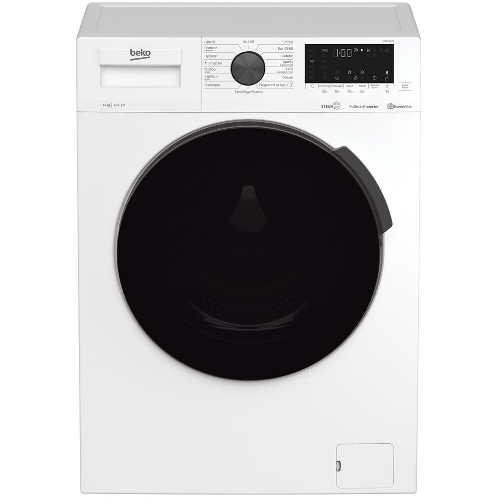 Lavatrice Beko AMBT3104S 10 Kg Classe A - Motore Inverter 1400 Giri, Display Touch, Oblò Nero E Bluetooth - Foto 8