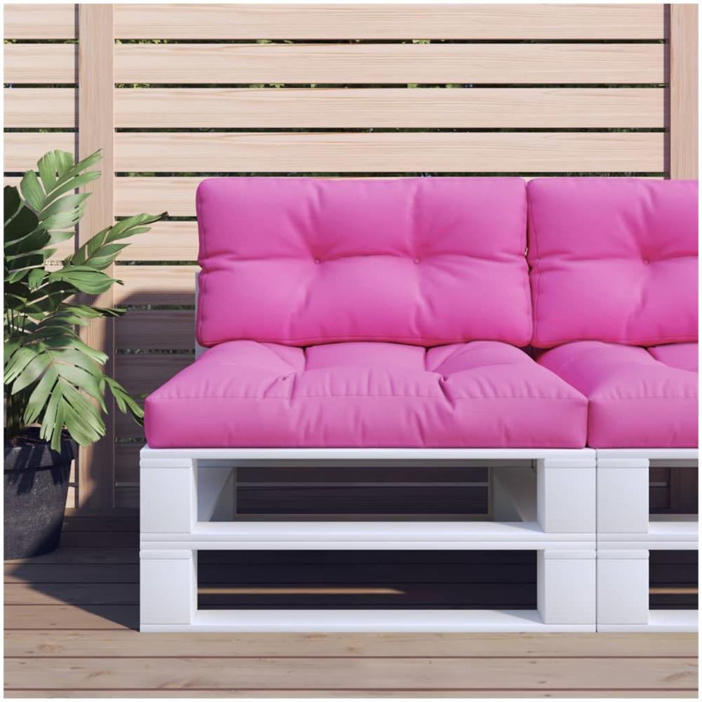 Cuscino Per Pallet Rosa 80x40x12 Cm In Tessuto - Foto 1