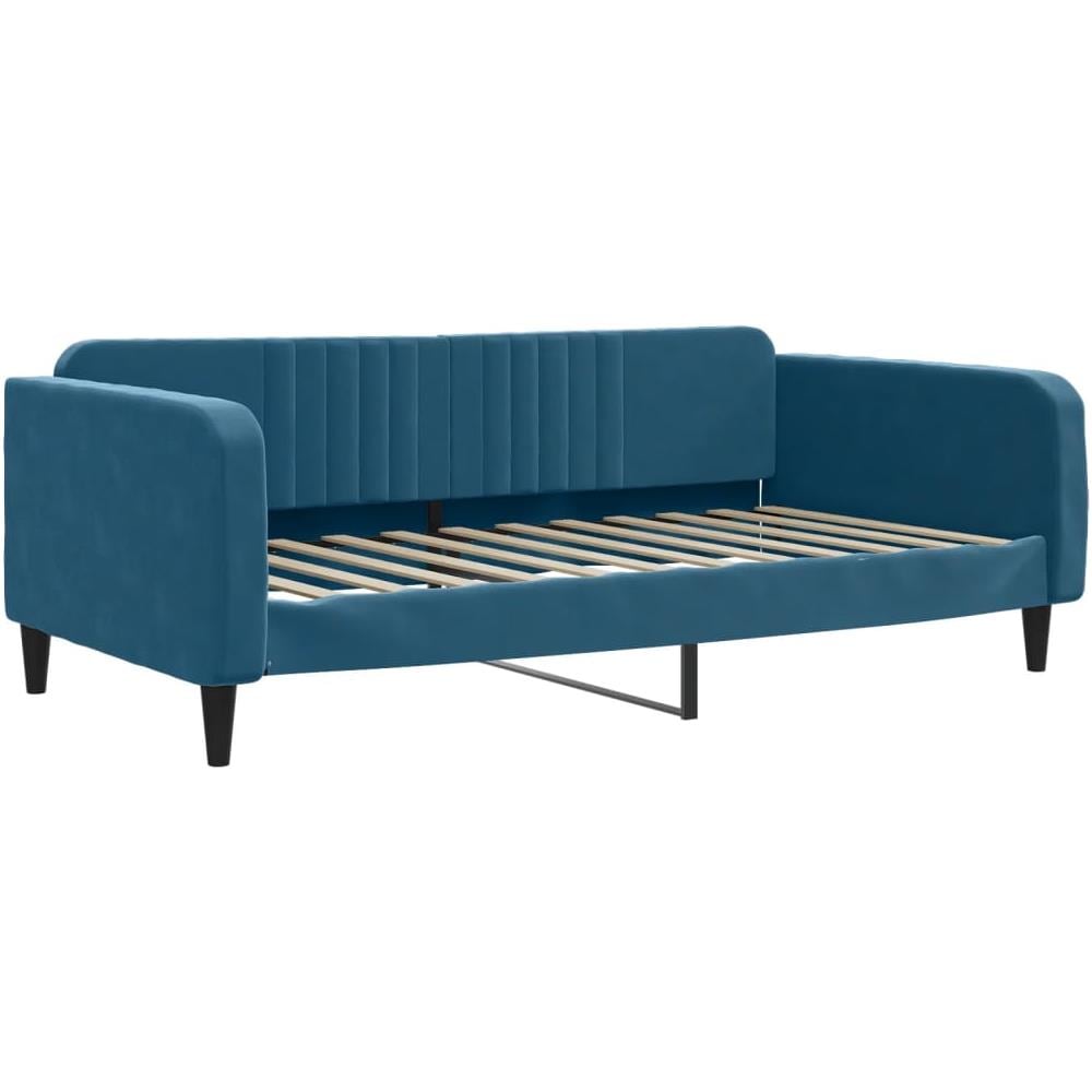 Letto Da Giorno Blu 100x200 Cm In Velluto - Foto 1