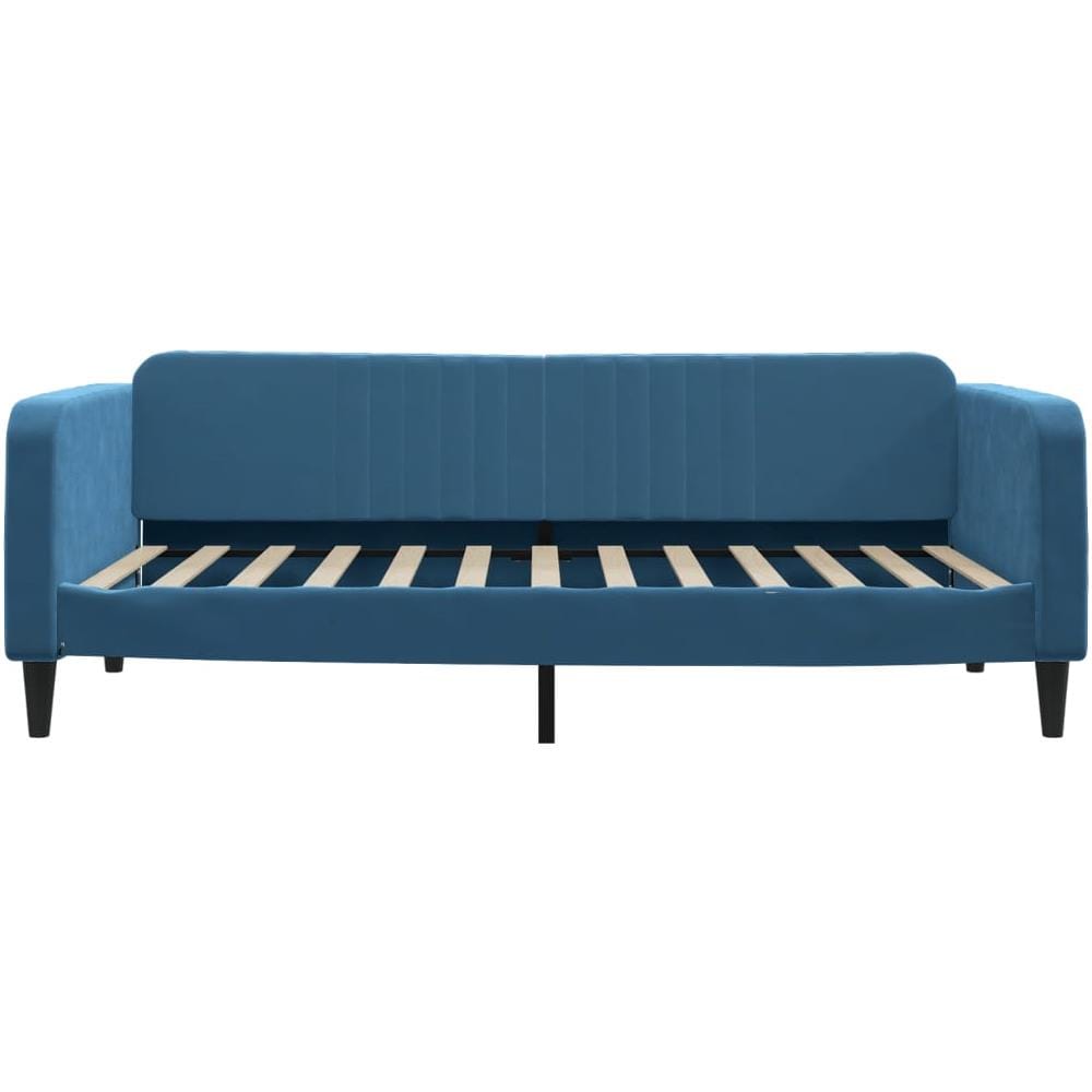 Letto Da Giorno Blu 100x200 Cm In Velluto - Foto 2