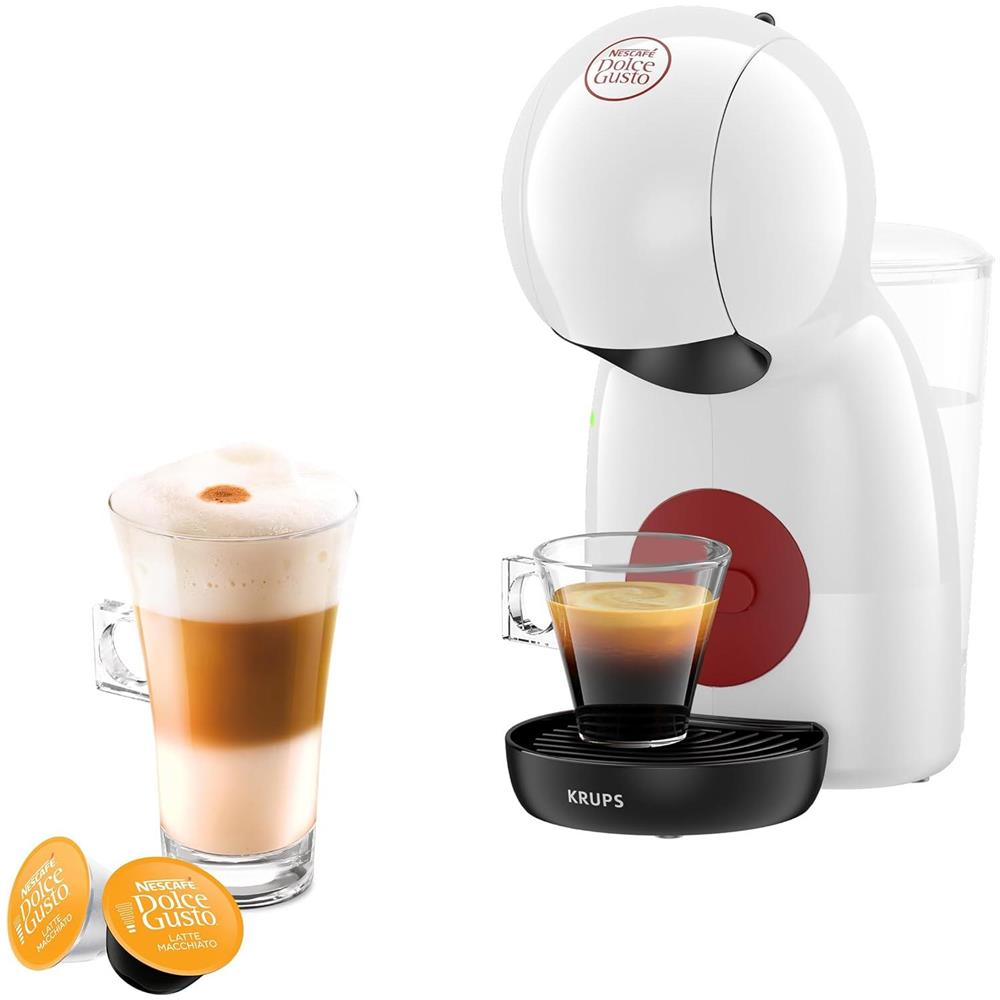 Macchina da Caffè Espresso Semiautomatica Dolce Gusto Piccolo XS KP1A31 Serbatoio 0.8 Lt. Potenza 1600 Watt Colore Bianco - Foto 2
