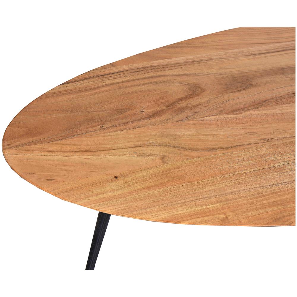 Tavolino in legno di acacia 45x60x150cm, nero naturale - Foto 1