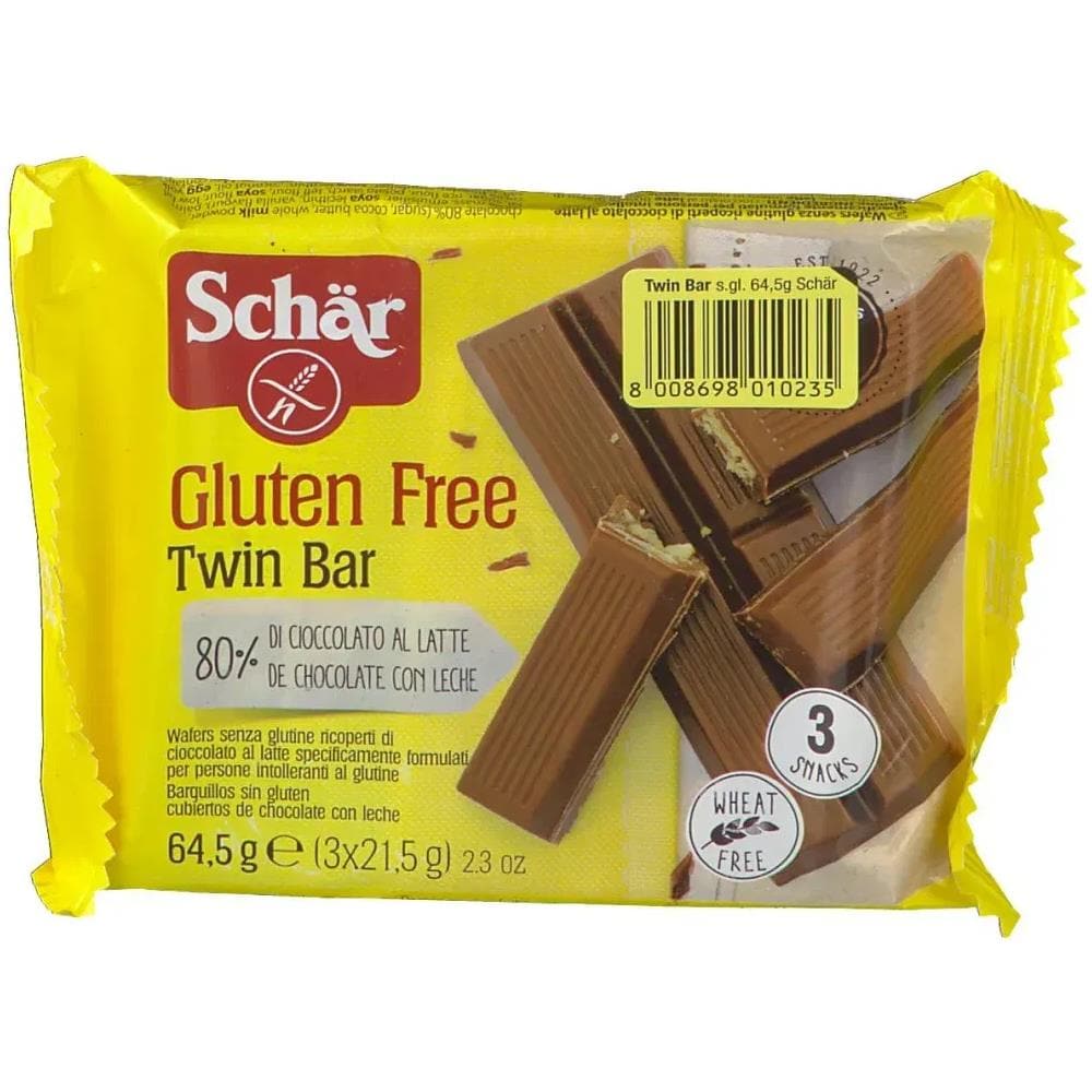 Twin Bar Wafers Ricoperti di Cioccolato al Latte 3 Pezzi da 21,5 g - Foto 1