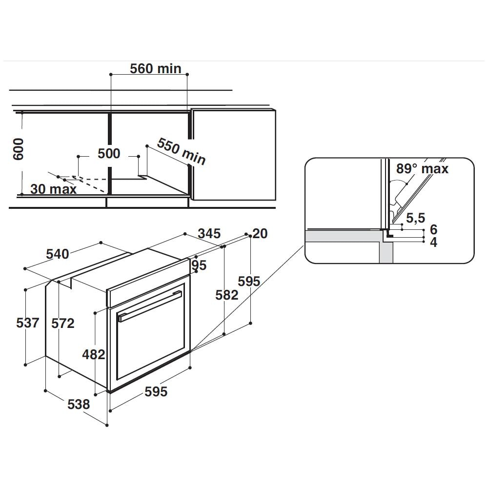 Forno Elettrico da Incasso Fusion AKZM8350IXL Capacità 73 L Multifunzione Ventilato Colore Acciaio Inox - Foto 2