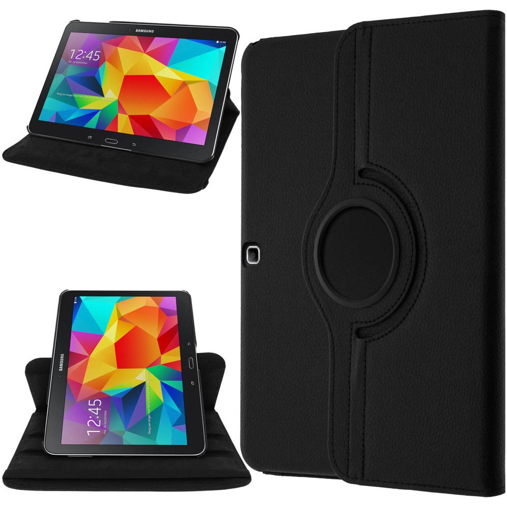 Custodia Stand Girevole 360 Per Samsung Galaxy Tab 4 10.0 T530 - Nera - Foto 1