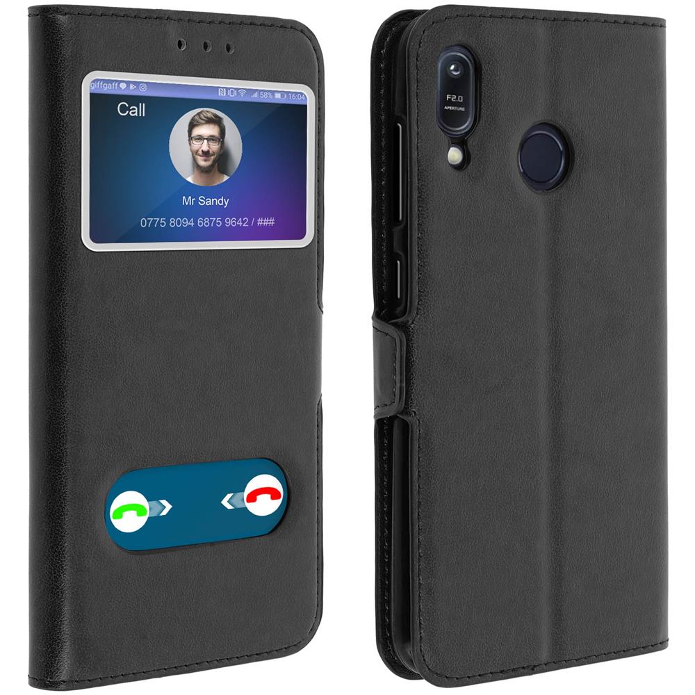Custodia Zenfone Max M1 Zb555kl Sportellino 2x Finestre Cover Silicone - Nero - Foto 1