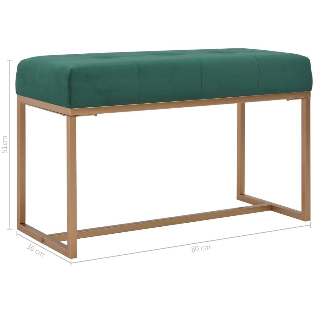 Panca 80 Cm In Velluto Verde - Foto 5