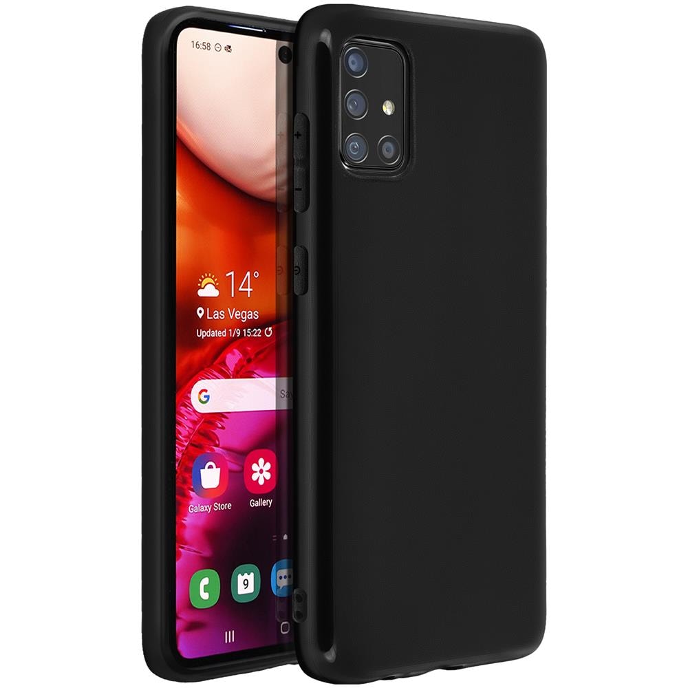 Cover Samsung Galaxy A51 Protezione Silicone Morbido Antishock Nero - Foto 2