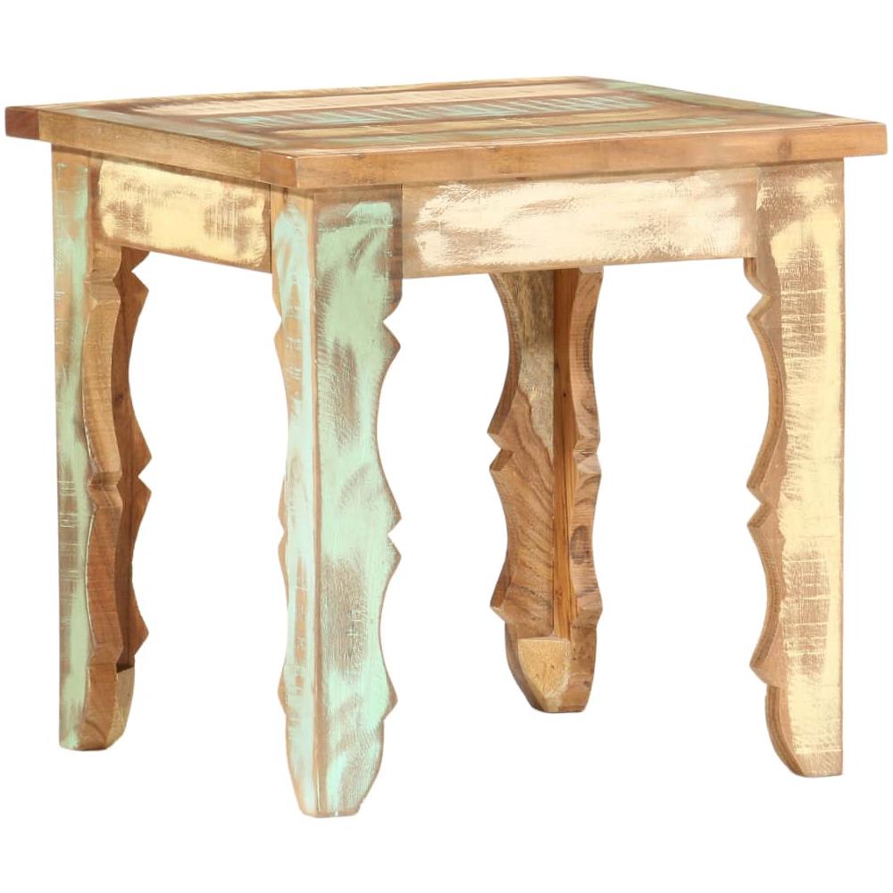 Tavolino Da Caffè 40x40x40 Cm In Legno Massello Di Recupero - Foto 8