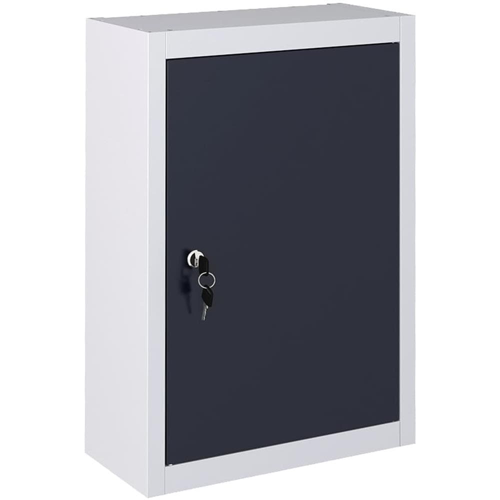 Armadio A Parete Stile Industriale In Metallo Grigio Nero - Foto 1