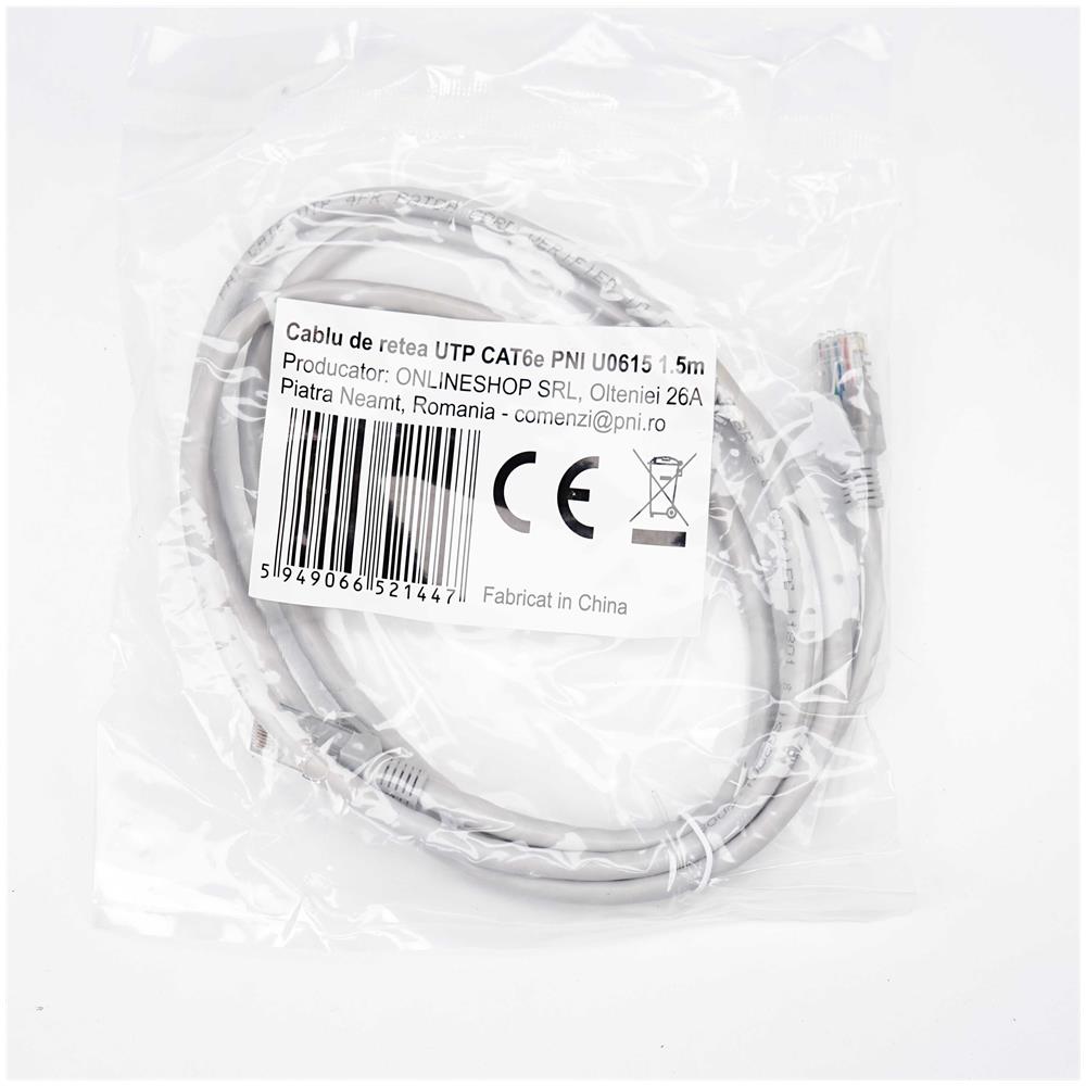 Cavo Di Rete Utp Cat6e U0615, Patch, Spina 2xrj45, 8 Fili X 0,4 Mm, 1,5 M - Foto 2