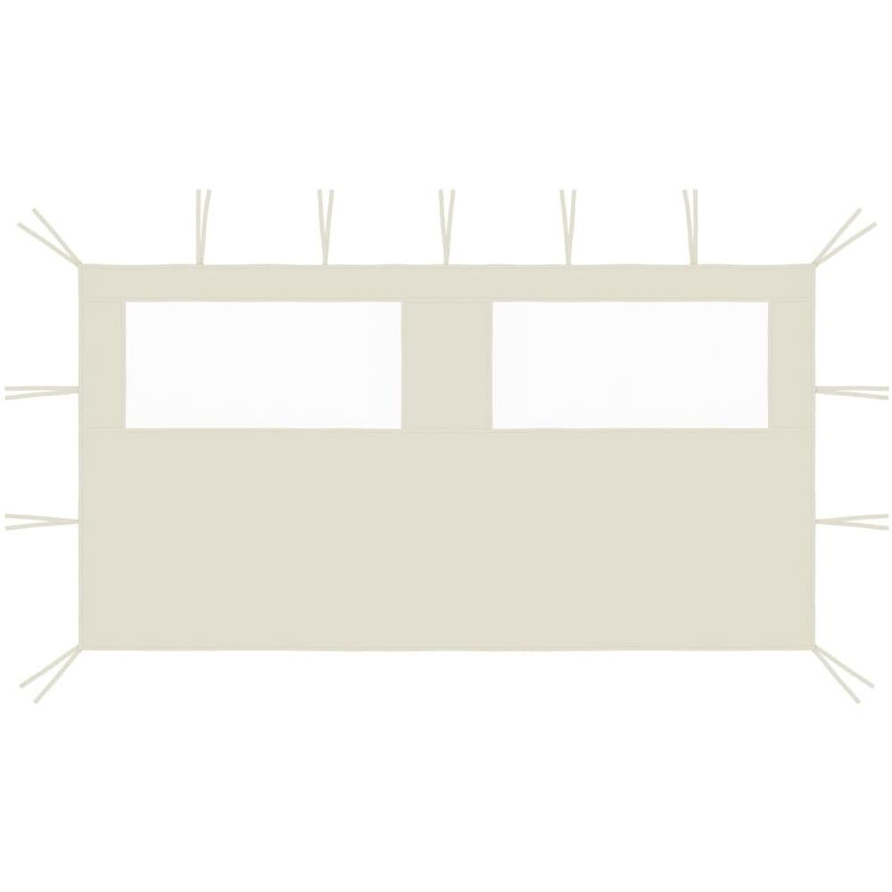 Parete Con Finestre Per Gazebo 4x2 M Crema - Foto 1