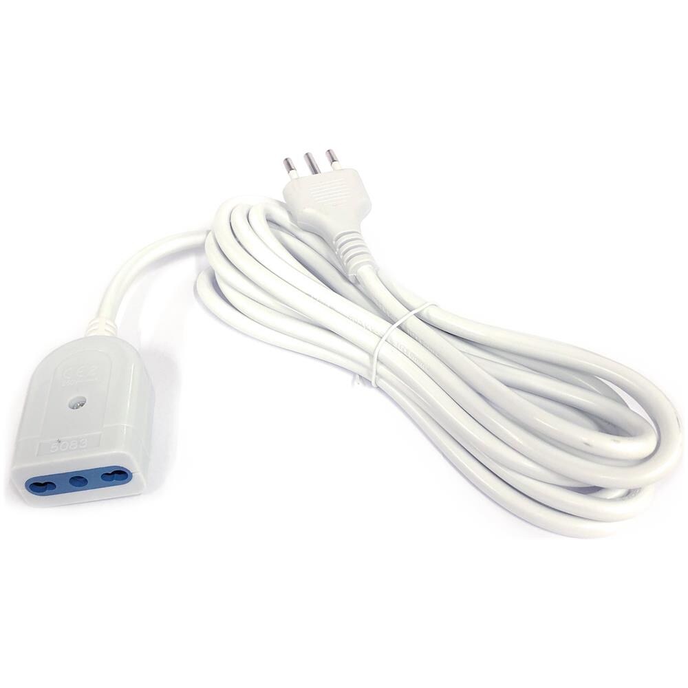 Prolunga Cavo Elettrico Lineare Bipasso Da 5 Metri Con Presa 16a-10a - Foto 1