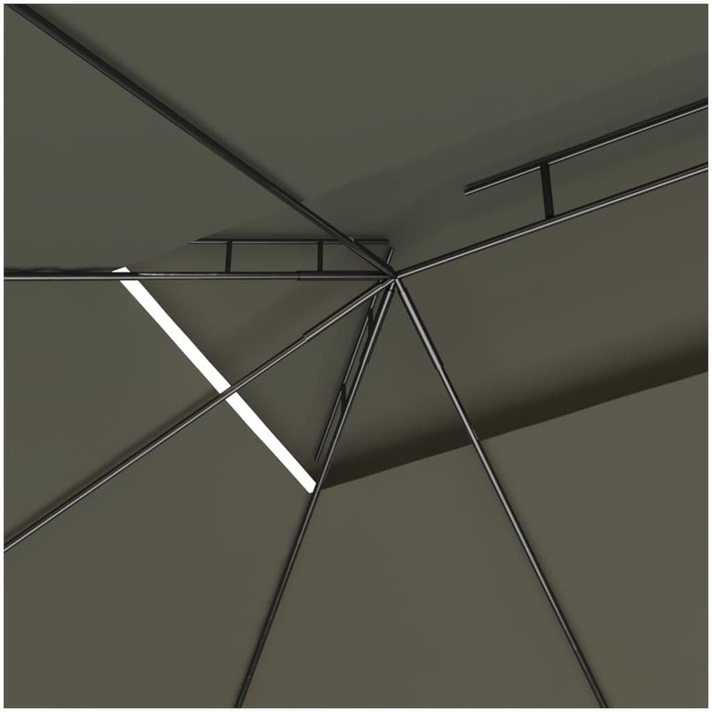 Gazebo 4x3x2,7 m Grigio Talpa 160 g / m² - Foto 2