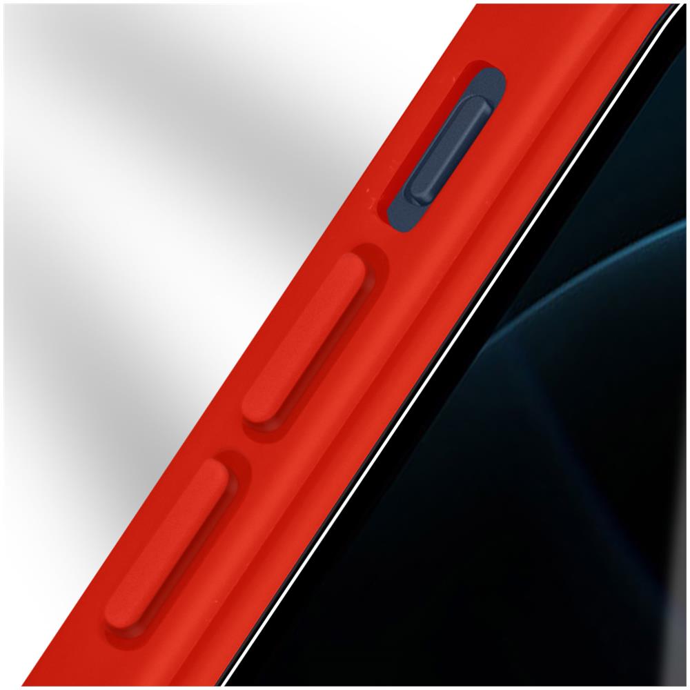 Cover Iphone 12 Pro Retro Plexiglass Fronte Polimero Rinforzata Bordo Rosso - Foto 5