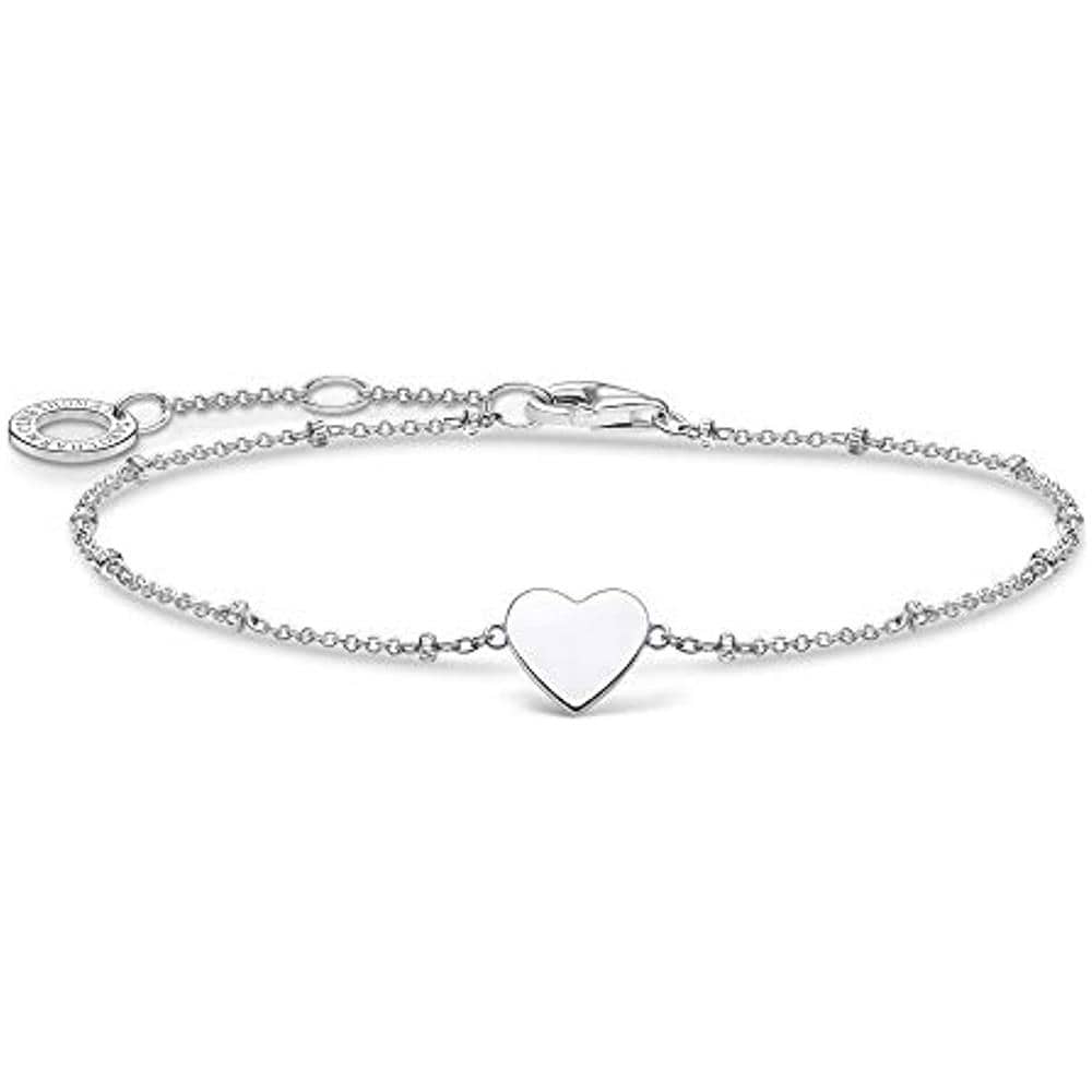 Bracciale A Forma Di Cuore Con Sfera In Argento Sterling 925 E Argento, Colore: Argento, Cod. A1991-001-21-l19v - Foto 1