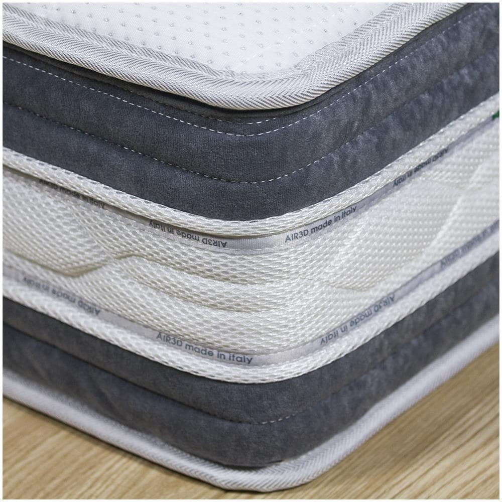 Materasso A Molle Insacchettate E Memory Matrimoniale 160x190 Tenerife Sfoderabile Alto 25cm A 7 Zone Con Fodera Silver Fresh Agli Ioni D'argento - Foto 2