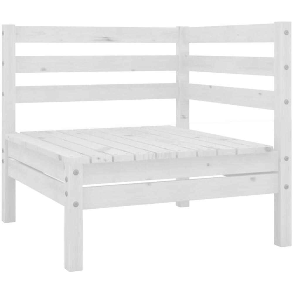 Set Divani Da Giardino 7 Pz In Legno Massello Di Pino Bianco - Foto 3