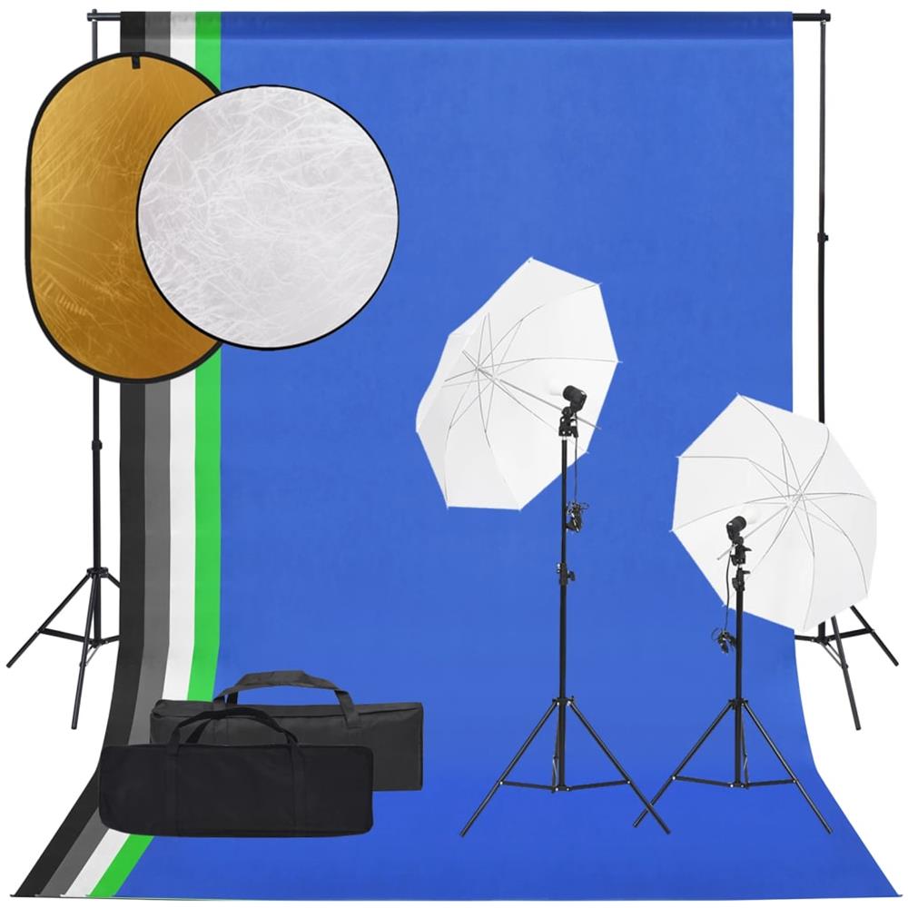 Kit Per Studio Fotografico Con Set Luci, Fondale E Riflettore - Foto 1