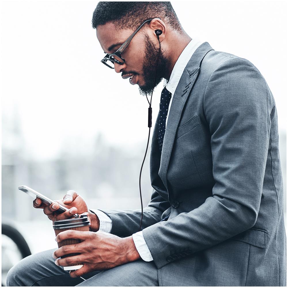 Auricolari Cablati Usb-c Suono Stereo Di Qualità Telecomando Microfono Nero - Foto 2