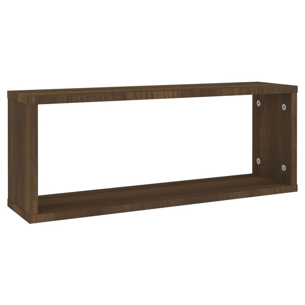 Mensole Cubo Muro 6pz Rovere Marrone 60x15x23 Legno Multistrato - Foto 3