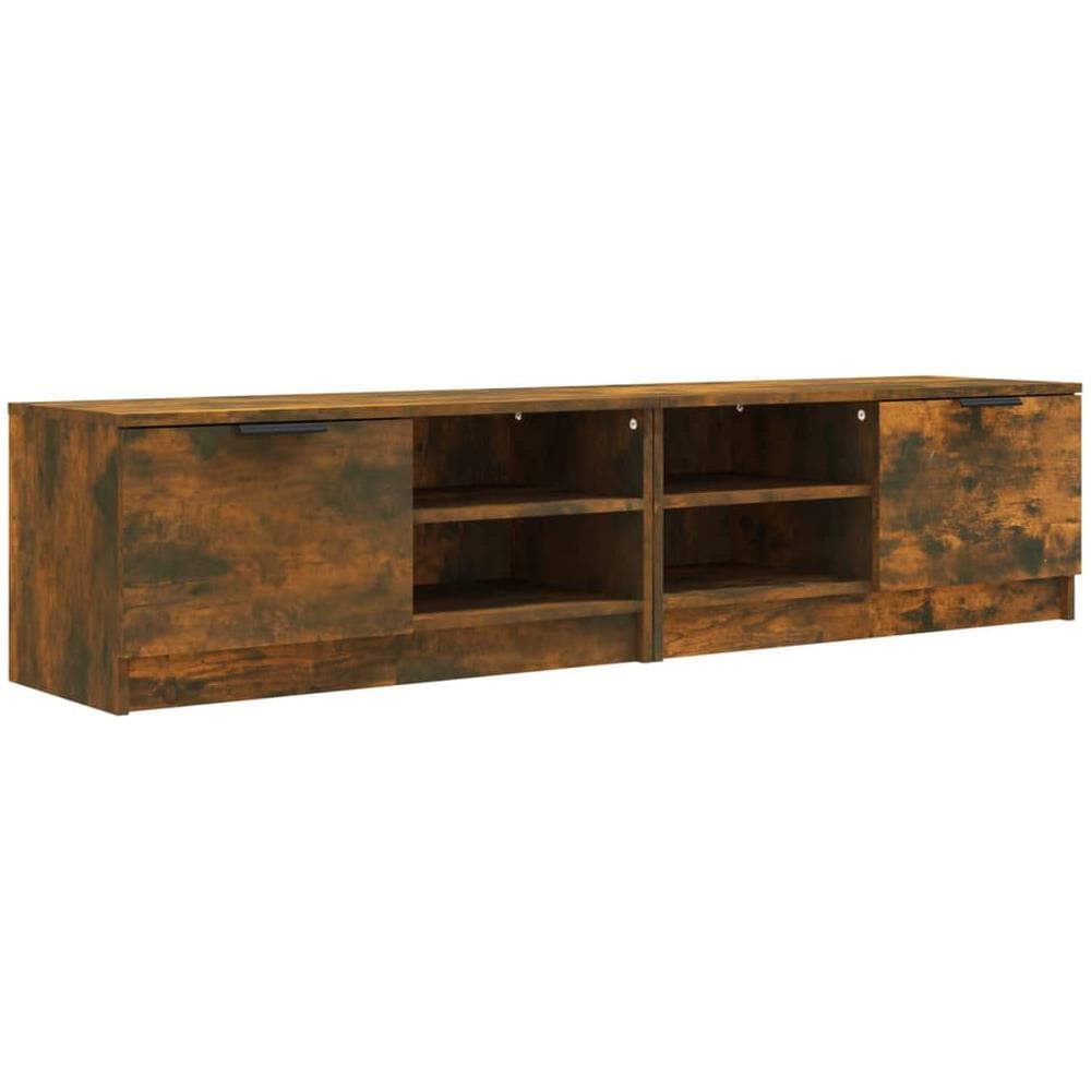 Mobili Tv 2 Pz Rovere Fumo 80x35x36,5 Cm In Legno Multistrato - Foto 1