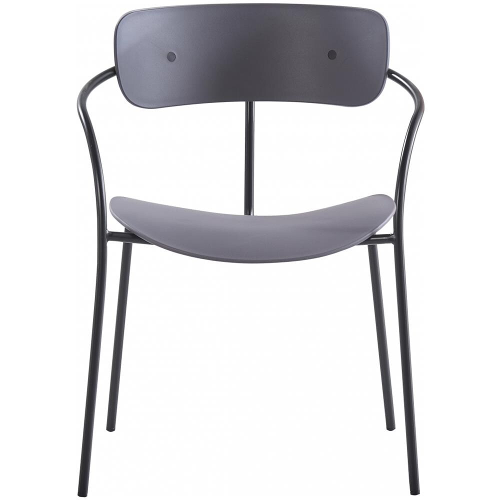 Set Di 4 Sedie Con Braccioli Grigio Scuro Alexia - Foto 4